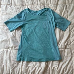 Prana athletic T-shirt blue stripe